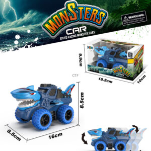 Friction Shark Truck With Motional Head & Tail in Doodle Printing