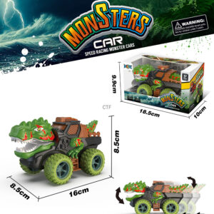 Friction Dinosaur Truck With Motional Head & Tail in Doodle Printing